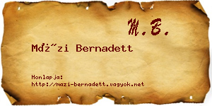 Mázi Bernadett névjegykártya