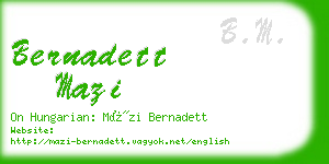 bernadett mazi business card